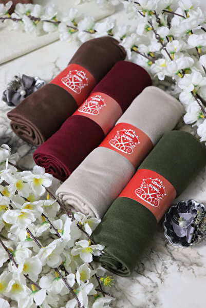 Lidya Şal Σετ με 4 χτενισμένα βαμβακερά σάλια με μαλακή υφή