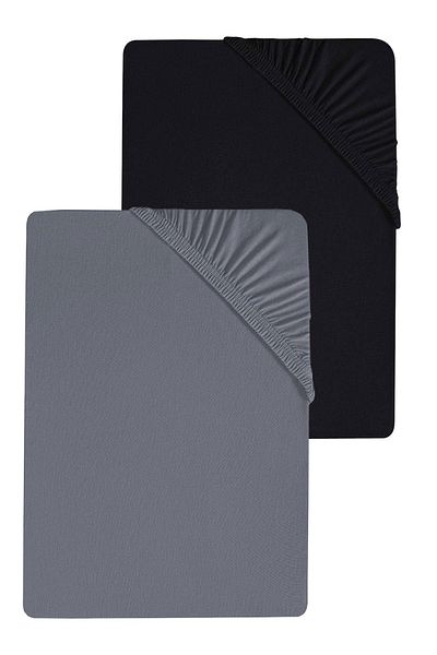 COTENCONCEPT قطعتين ملاءة سرير مفردة من القطن العادي مقاس 80 × 200 × 30 سم من القطن الممشط المرن