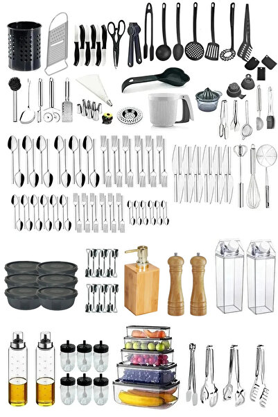 Homerest 168 Parça Çatal Kaşık Bıçak Takımı, 12 Kişilik Sade Model Yemek Takı...