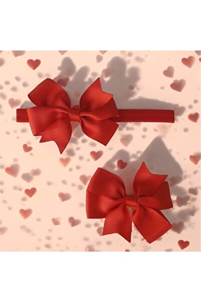 SavBrand New Season Baby Kids Bandana Buckle Set 2-Piece Maternity Set Red Ribbon Bow Set