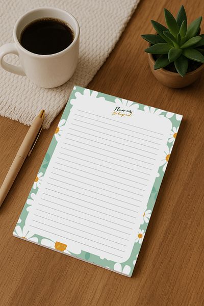 inkglo Daisy Patterned A5 Notepad 15X21Cm Colorful Patterned Striped Notepad Notepad