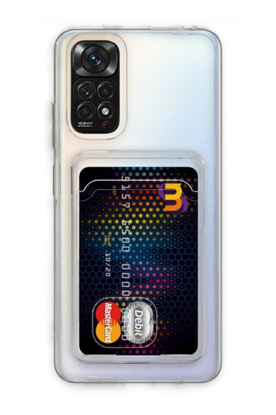 Bilişim Akademi Kartlıklı Kılıf Xiaomi Redmi Note 11 Pro Kart Koymalı Şeffaf ...