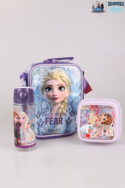 Disney DEKOMUS LICENȚIAT ELSA FROZEN „BAG DE MÂNCARE, BOL DE MÂNCARE ȘI BIBEROAN TRITAN DE 500 ML MÂNCARE LA ȘCOALA S