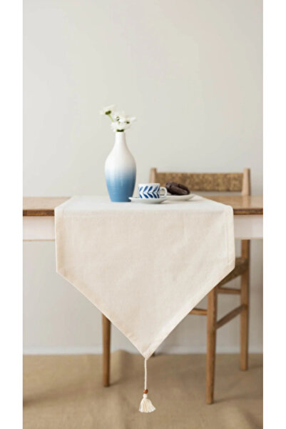 RH Rosehan Rosehan Triangle Tip Organic Raw Linen Runner 40 X 150 cm