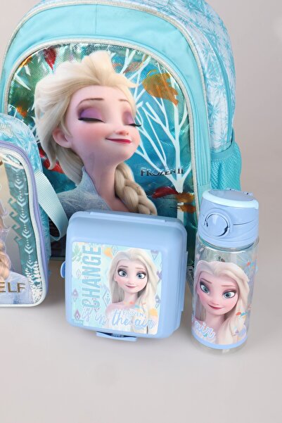 Disney DEKOMUS LICENȚAT ELSA FROZEN PROPRIEȚATE DESTINUL TĂU „GEANTĂ DE școală, CUTIE DE PRANDERE, CUTIE DE PRANDERE ȘI 500 ML