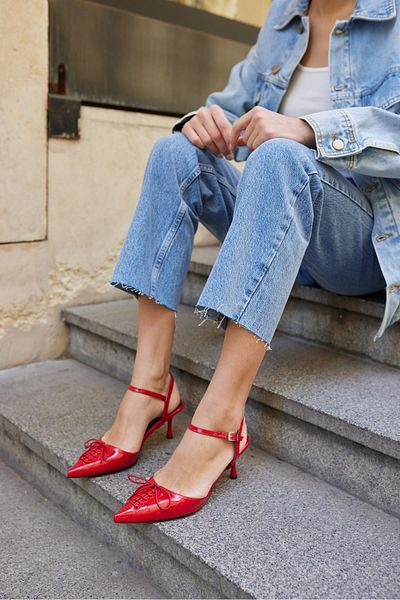 carweza Vesta Red Patent Leather Women's Shoes