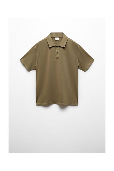 MANGO Man Herren-T-Shirt mit Polokragen für Erwachsene