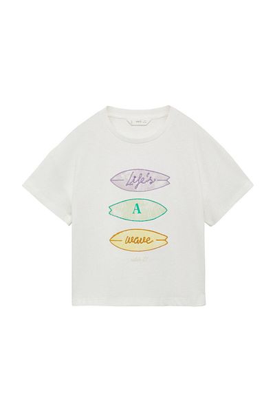 MANGO Kids Γυναικείο και παιδικό μπλουζάκι για κορίτσια