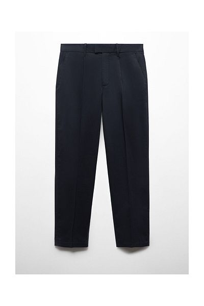 MANGO Midnight Blue Men's Trousers 77010571
