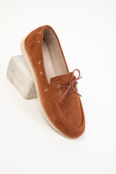 SOHO Taba Süet Kadın Loafer Ayakkabı 20572