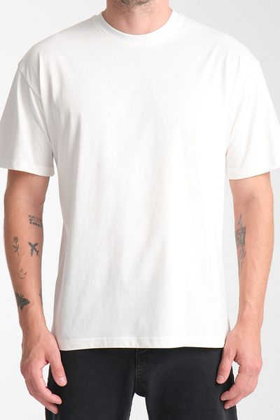 Trendyol Collection Λευκό Oversize Βαμβακερό T-Shirt 100% Κέντημα στην πλάτη