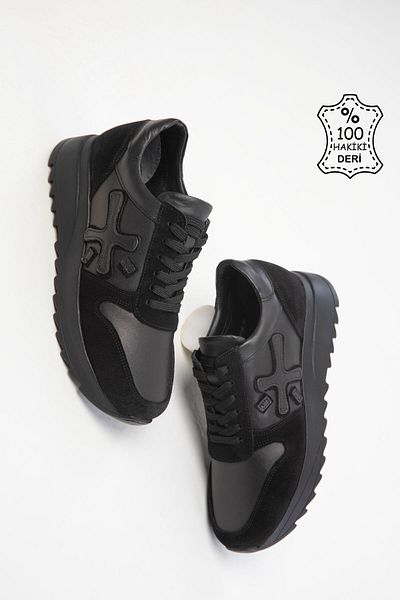 SOHO Pantofi de damă din piele naturală negru-negru 20556