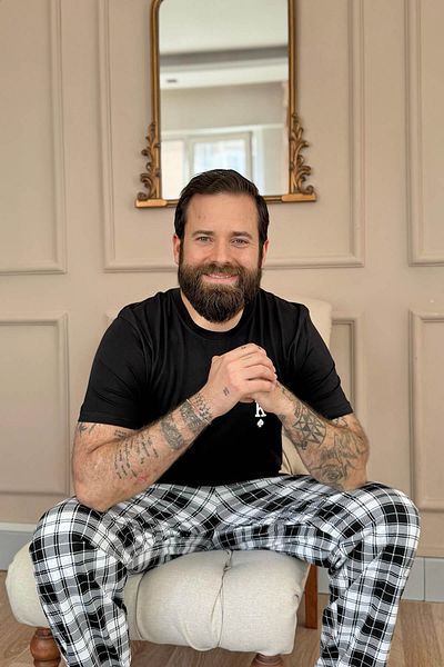 Pijamaevi Black King Kurzarm-Familienpyjama für Liebhaber - Herrenset
