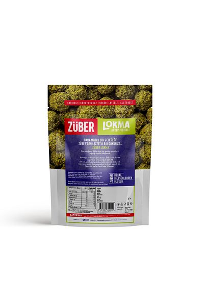 Züber Pistachio Covered Cocoa Hazelnut Paste Fruit Ball 96 Gr X3 Pieces