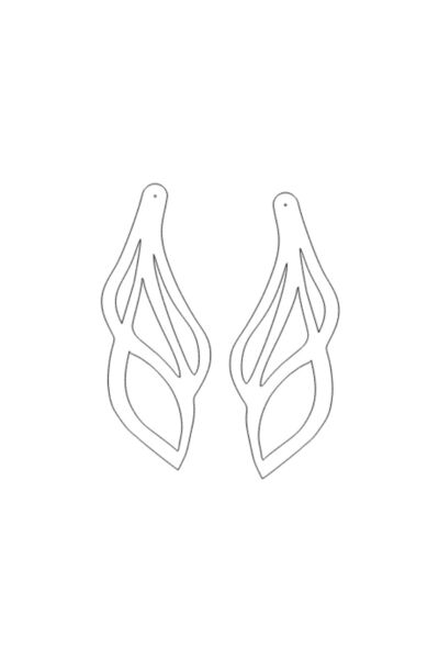 Angels Passion Lazer Kesim Şık Deri Küpe