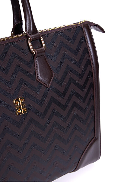 Pierre Cardin Σκούρο καφέ Μαύρη Γυναικεία Τσάντα Ώμου 05PO24Y1965