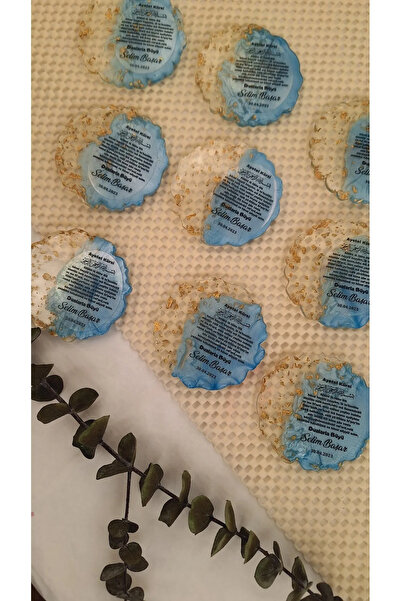 SevgiliAtolyemm Mavi Epoksi Magnet 10 Adet Sünnet Doğum Günü Mevlüt