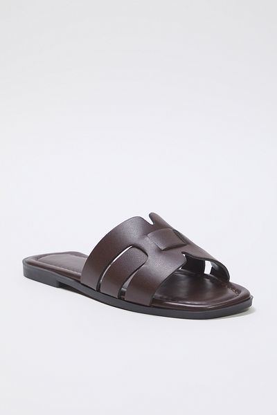 TRENDYOL SHOES Bitter Brown Single Band Casual Damen Hausschuhe TAKSS24TE00010