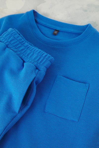 TRENDYOLKIDS Saks férfi gyermek rövidnadrág póló Basic Cotton TKDSS25AU00130