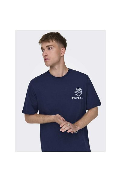 ONLY Men's Popeye Regular Short Sleeve T-Shirt 22029521
