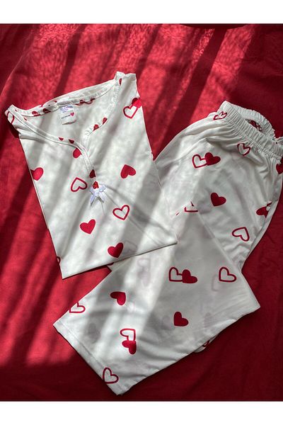 DCY DREAM Short Sleeve Heart Pajama Set