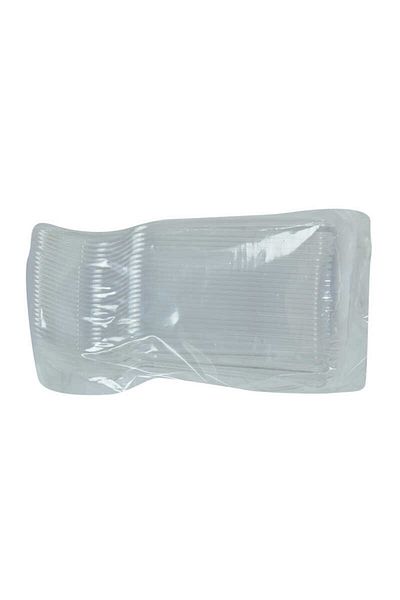 NEZADE STORE 50 Pieces Luxury Fork Hard Plastic Transparent 1 Pack