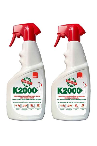 Sano Insecticid K-2000 împotriva insectelor târâtoare, microcapsulat, 750 ml x 2 buc.