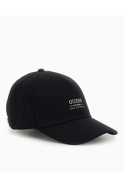 Guess London Baseball Cap Men's Black Hat Am9522Pol01-Bla