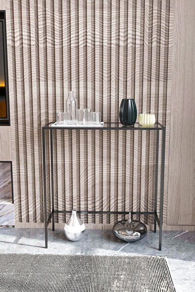 Dekoport Lisa Metal Dresuar Şeffaf Cam