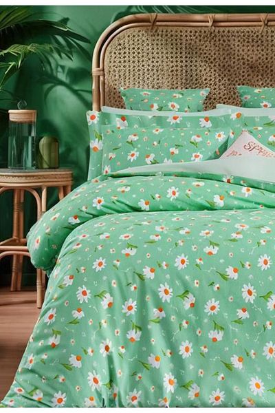 İQON Set cuvertură de pilota cu cearșafuri cu elasticitate single DAZZLE MINT