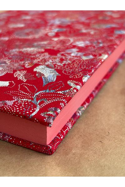 Adalinhome Atakids Lizy Leather Cover Flower Patterned Notebook 14X20 cm 70 Sheets Hard Cover
