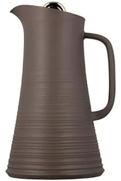ALSAIF Deva Coffee And Tea Vaccum Flask In Brown/gold / Leak-proof And Keeps Drinks Hot 1 Liter