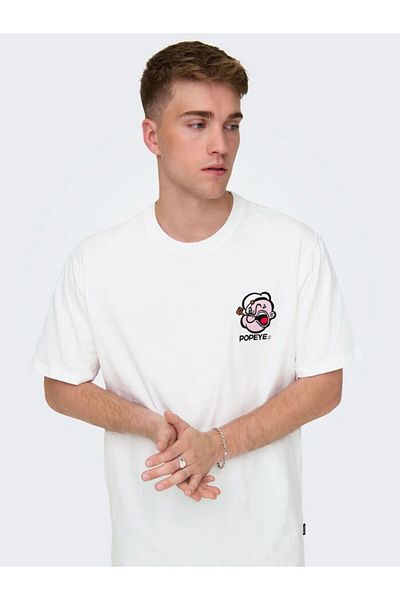 ONLY Men's Popeye Regular Short Sleeve T-Shirt 22029521