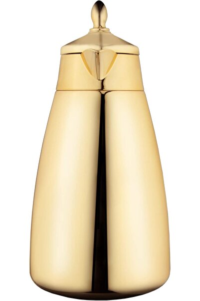 Generic Al Saif 'Shahd' Vacuum Insulated Coffee & Tea Flask, 1 L, Gold Stainless Steel