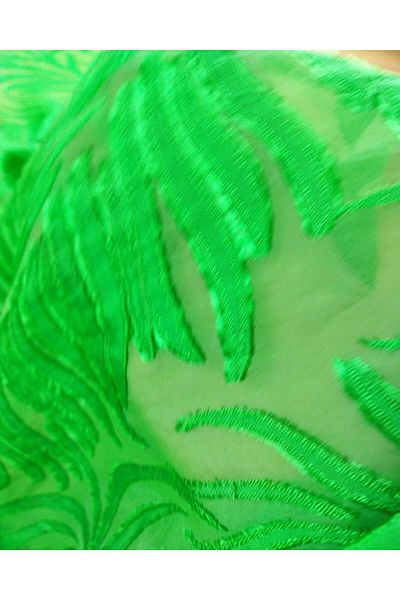 Kumaş Parça Chiffon in Vibrant Green (Width 130 cm X Length 150 cm)
