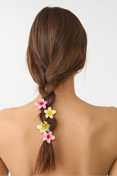 Stradivarius Set of 6 mini flower hair clips