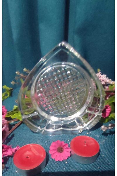 ORTAKÖY CENNETİ 2 Pcs Heart Ashtray Decorative Appearance Heart Model 13 cm Wide Thickness 3 Cm. Great Ashtray