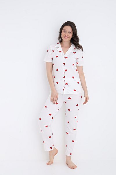 ELİTOL Combed Buttoned Pajama Set