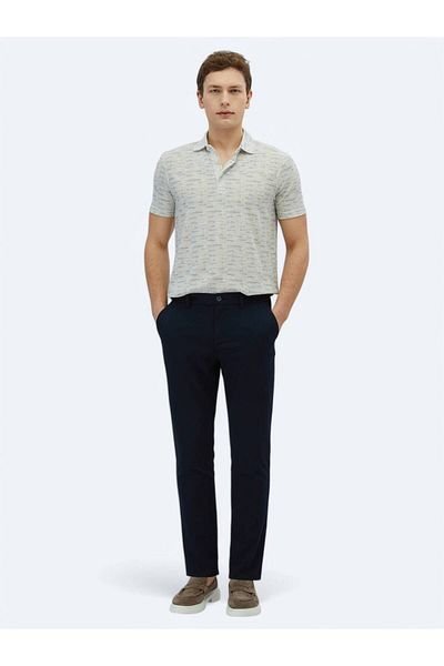 Kip Stone Printed Polo Neck Cotton Blended T-Shirt