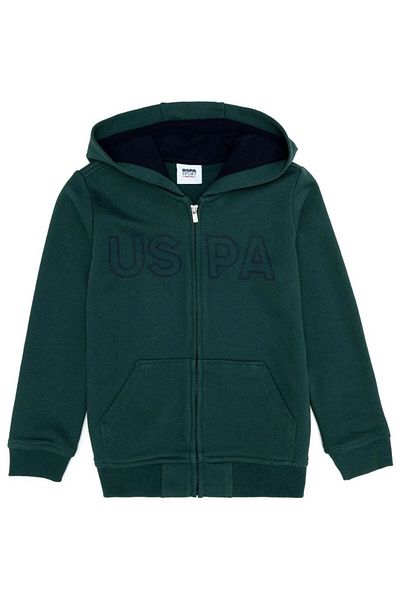U.S. Polo Assn. Момчешки суитшърт в антрацитен меланж