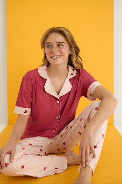 ELİTOL MARLA DÜĞMELİ PİJAMA TAKIMI