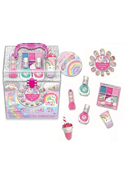 PopŞeker حقيبة مكياج محمولة بألوان قوس قزح - عالم ملون من الجمال!