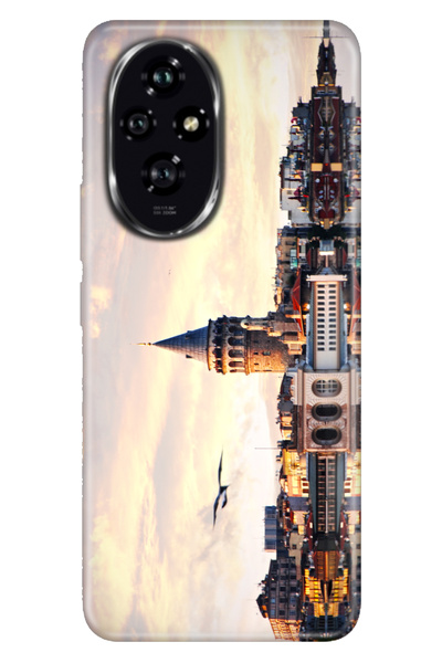 Cekuonline Huawei Honor 200-Pro Case Colorful Silicone Printed Cover Yeditepe