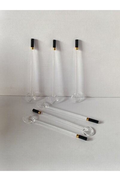 KEVSER GLASS cam çay kaşıgı 12 adet siyah gold