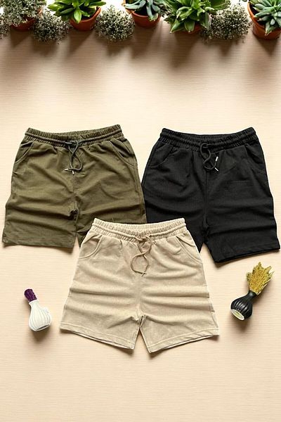 Karatopak 3 Πακέτο Unisex Summer Comfortable Basic σορτς