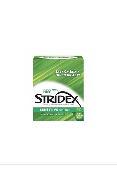 Stridex فوط سترايدكس للبشرة الحساسة مع خلاصة الصبار للتحكم في حب الشباب - 90 قطعة