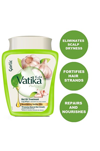 Vatika Naturals Hammam Zaith Hot Oil Treatment Natural Extracts Of Garlic Promotes Natural Hair Grow