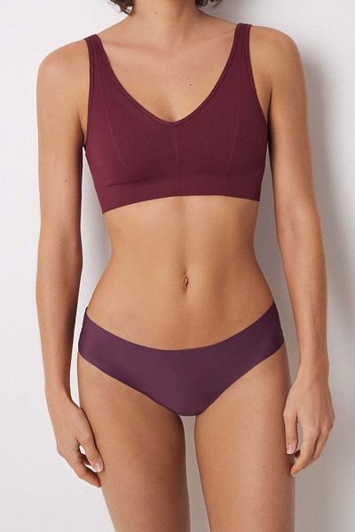 Women'secret Classic clean cut lace garnet panty