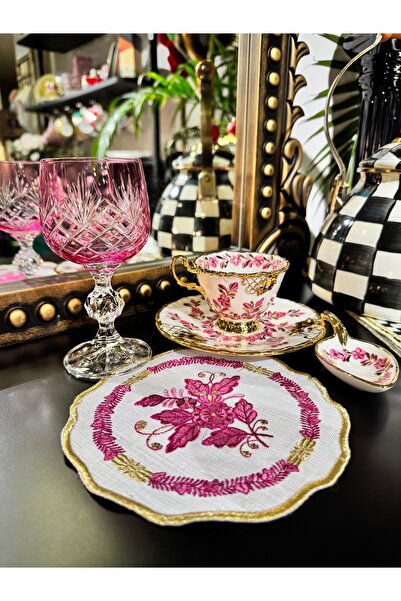 Merve Kaymakcı Χαρτοπετσέτα παρουσίασης APOLYNIA - Φούξια Ροζ