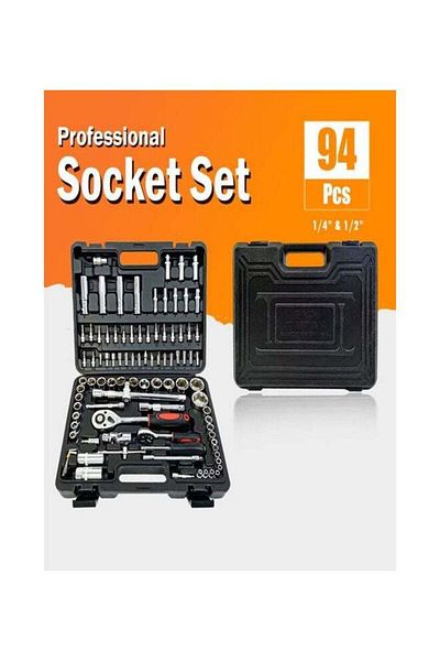 Generic Wrench Tool Set 94-piece Chrome-plated Socket Wrench Set With Automatic Wrenches